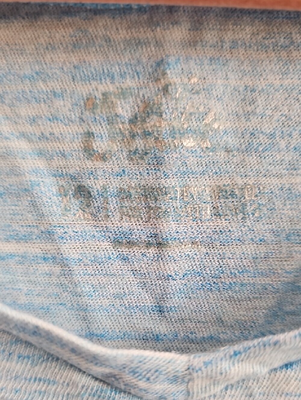 Justice Light Blue Heathered V-Neck Tee Size 12 - Picture 2 of 8